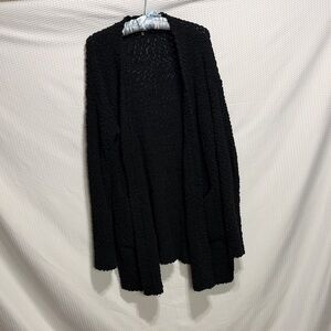 Women's Black Open-Front Sweater